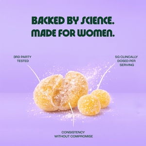 Close-up of pineapple flavoured creatine monohydrate gummies